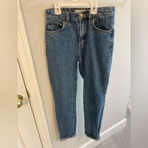 & Other Stories Jeans straight Leg High Waist Size 25 slight cuff at bottom hem